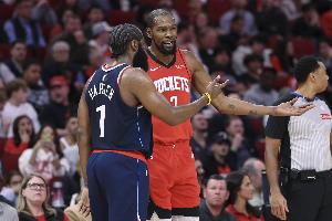 KD谈快船上次进20个三分：我们提升了对抗 而且今天他们没了哈登