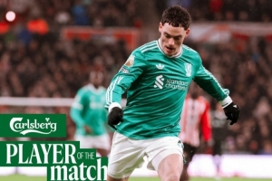 2次过人+2次关键传球！维尔茨当选本轮英超利物浦队内最佳球员